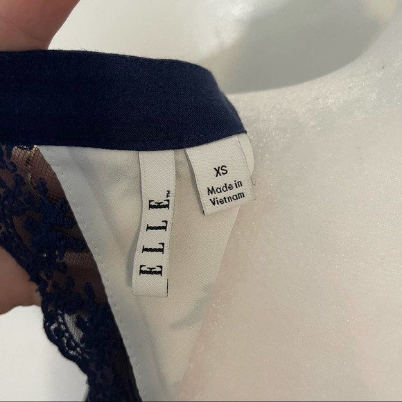 ELLE Women’s Blue & White Floral Hi-Low Maxi Dress Sz XS - Picture 7 of 8